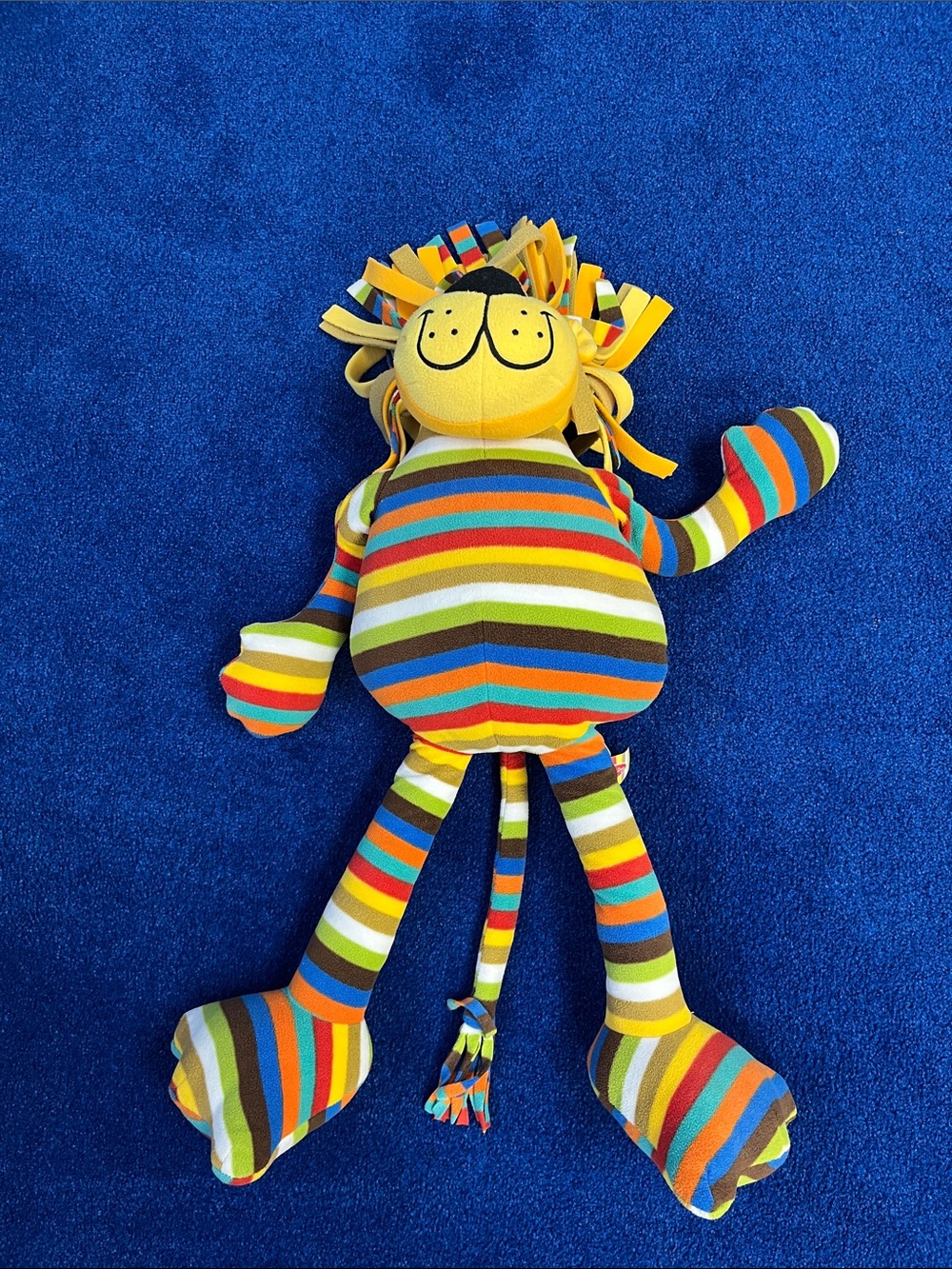 Melissa & Doug Large Plush Lion Stuffed Animal Colorful Striped Soft Toy NWOT
